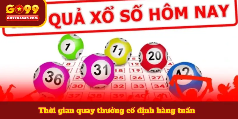 Thời gian quay thưởng cố định hàng tuần